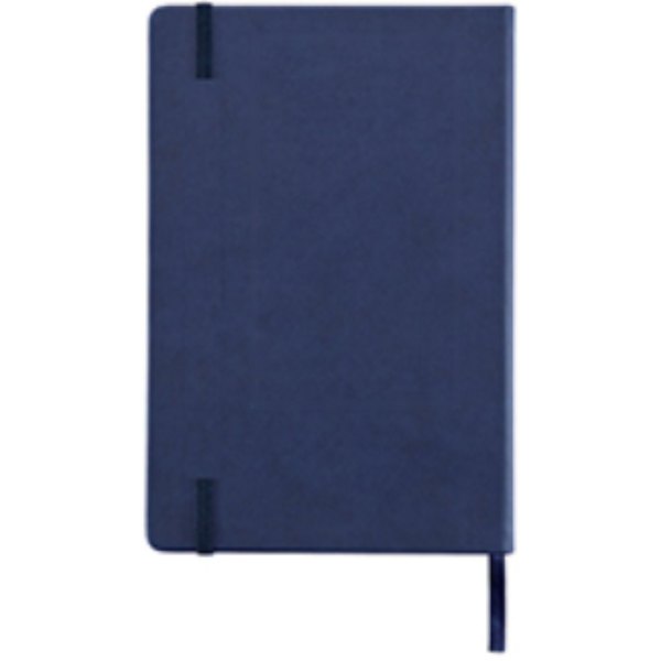 Deluxe hardcover PU A5 notitieboek — drukvlak artikel achterzijde boven