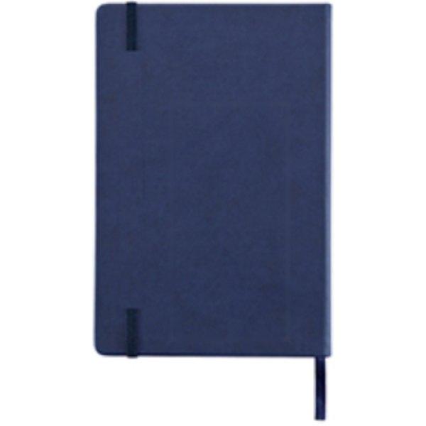 Deluxe hardcover PU A5 notitieboek — drukvlak artikel achterzijde beneden