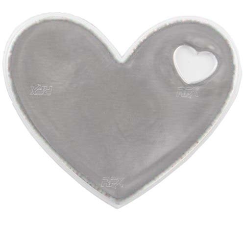 RFX™ Reflecterende sticker hart — drukvlak voorkant (op reflecterende laag)