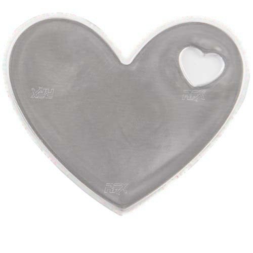 RFX™ Reflecterende sticker hart — drukvlak voorkant (onder reflecterende laag)
