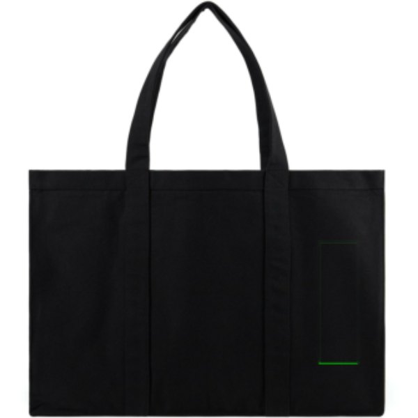 VINGA Hilo AWARE™ recycled canvas maxi draagtas — drukvlak artikel voorzijde rechts