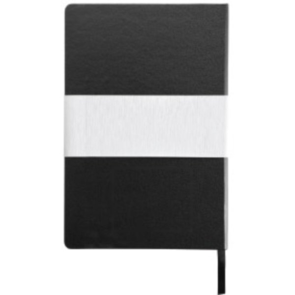 Deluxe hardcover A5 notitieboek — drukvlak artikel achterzijde beneden