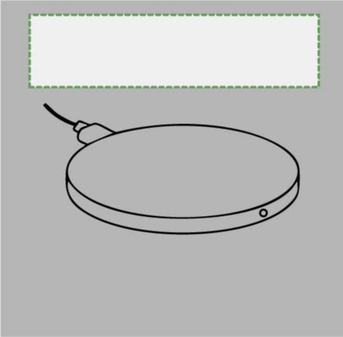 Draadloze oplader Fernando | Bamboe | 15W — drukvlak geschenkdoos