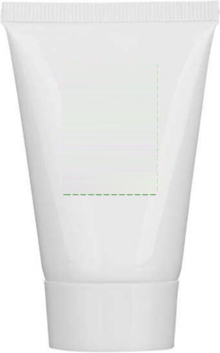PE zonnebrandcrème tube Maelis — drukvlak voorzijde