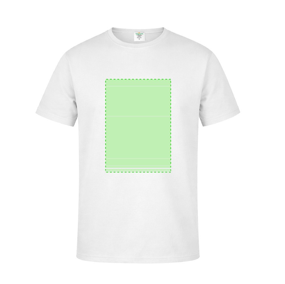 Volwassene Wit T-Shirt "keya" MC150 — drukvlak midden voorzijde