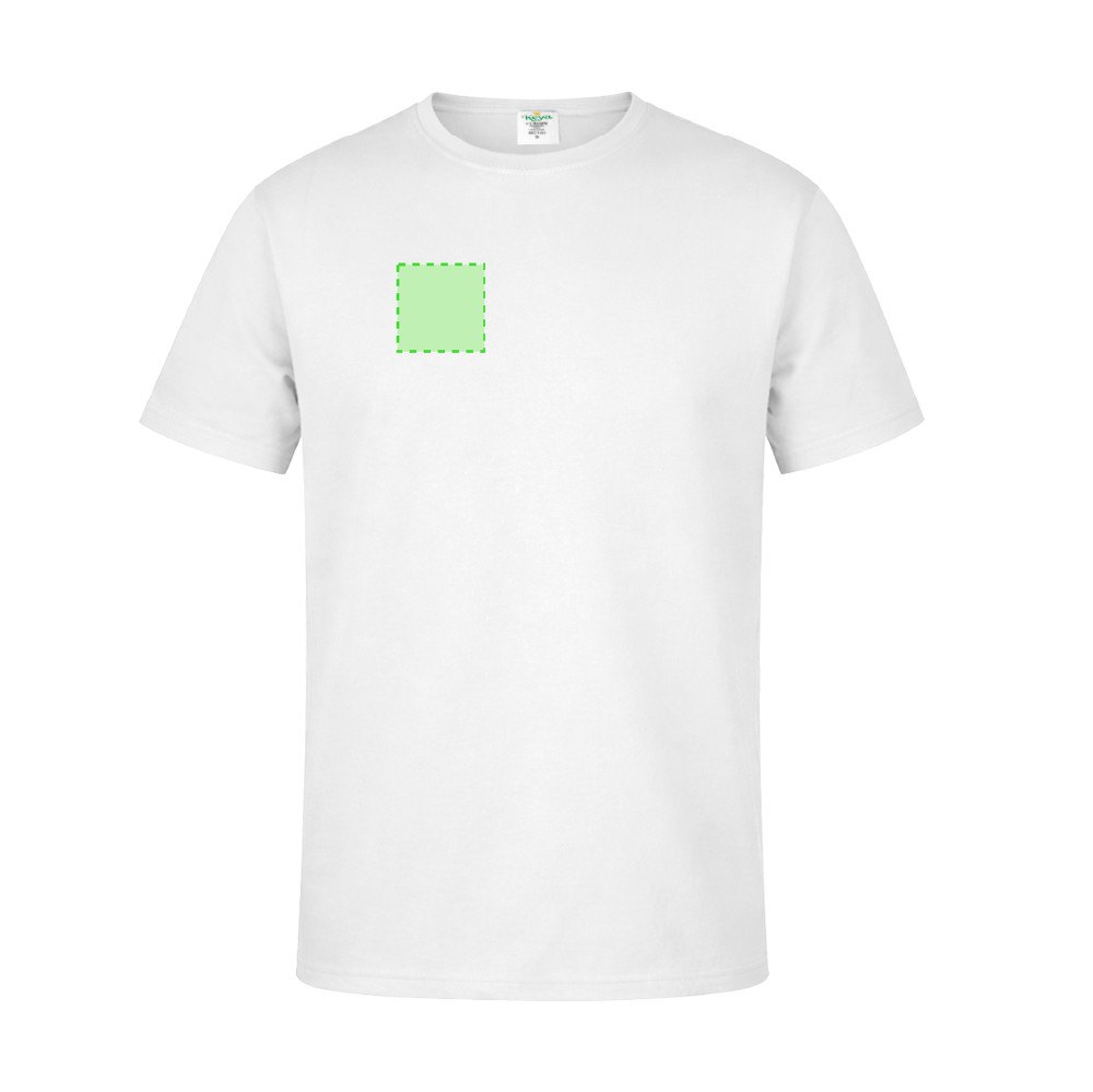 Volwassene Wit T-Shirt "keya" MC150 — drukvlak rechterborst