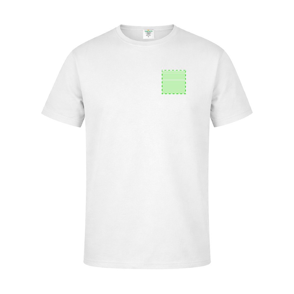 Volwassene Wit T-Shirt "keya" MC150 — drukvlak linkerborst