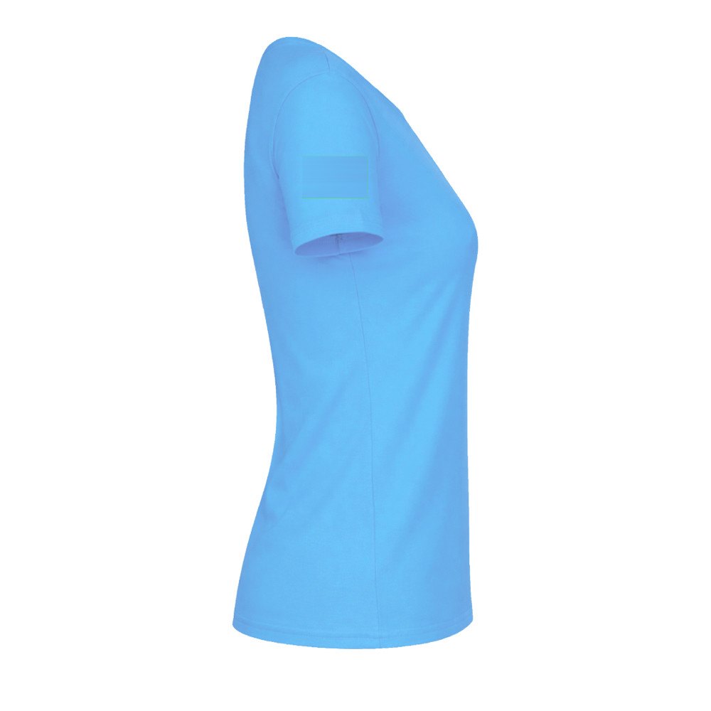 Kleuren Dames T-Shirt "keya" WCS180 — drukvlak linkermouw