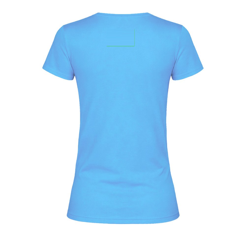 Kleuren Dames T-Shirt "keya" WCS180 — drukvlak bovenrug