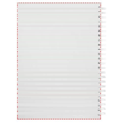 Desk-Mate® A5 ongedateerde agenda met harde kaft — drukvlak achterzijde