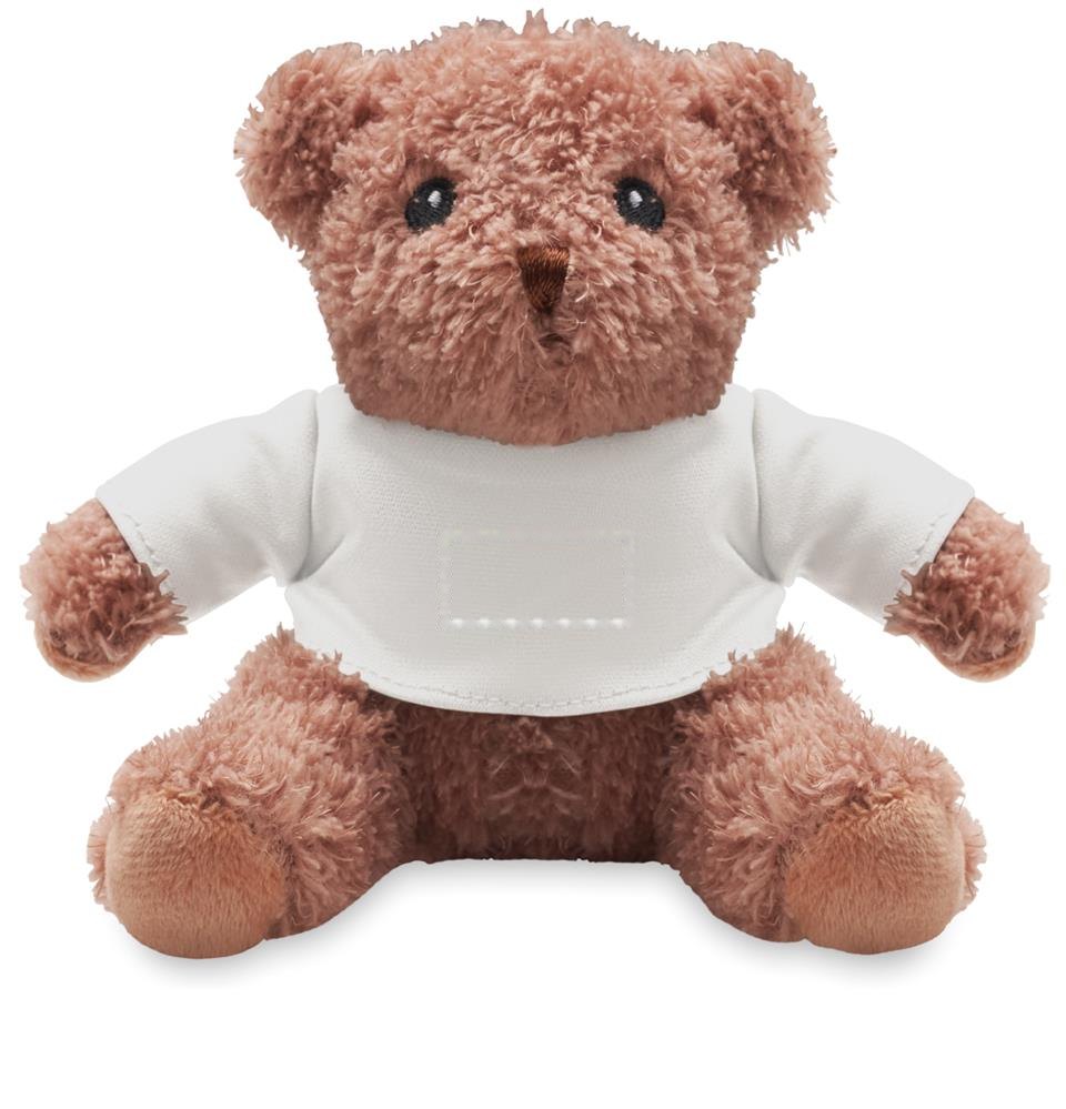 JOHNNY T - Teddybeer met T-shirt — drukvlak voorzijde