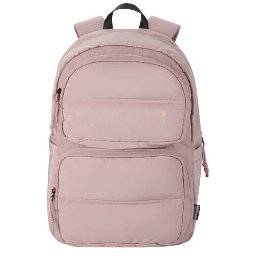 Puffer 15,6" GRS gerecycleerde laptoptas 18L — drukvlak bovenzijde