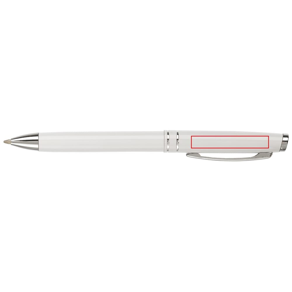 Schrijfset two stripes metaal — drukvlak ballpen 270 graden van de clip