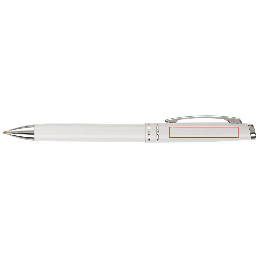 Schrijfset two stripes metaal — drukvlak ballpen op de houder