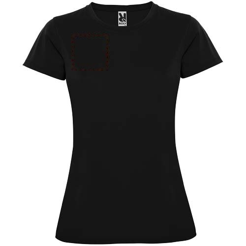 Montecarlo 150 g/m² sportshirt met korte mouwen voor dames — drukvlak rechter borst