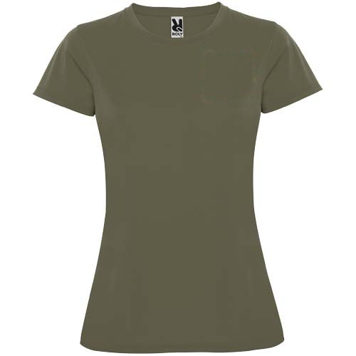 Montecarlo 150 g/m² sportshirt met korte mouwen voor dames — drukvlak linker borst