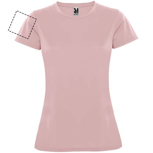 Montecarlo 150 g/m² sportshirt met korte mouwen voor dames — drukvlak rechter bicep