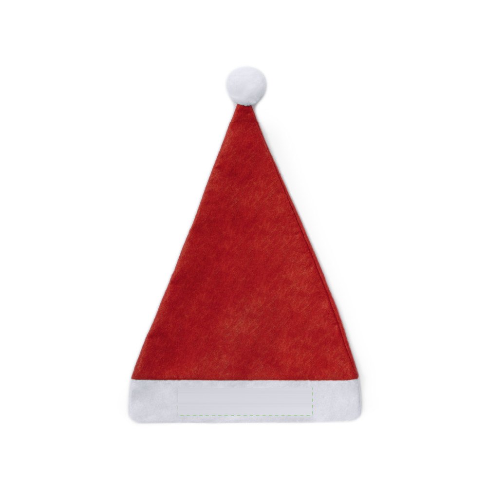 Kinder Kerstmuts Flip — drukvlak op het witte gedeelte van de muts