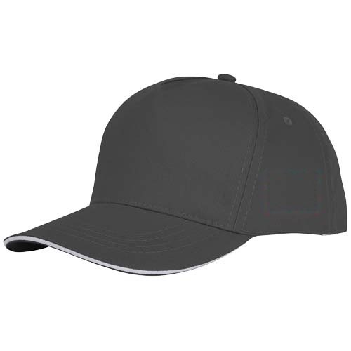 Ceto 175 g/m² 5 panel sandwich cap — drukvlak linkerzijde