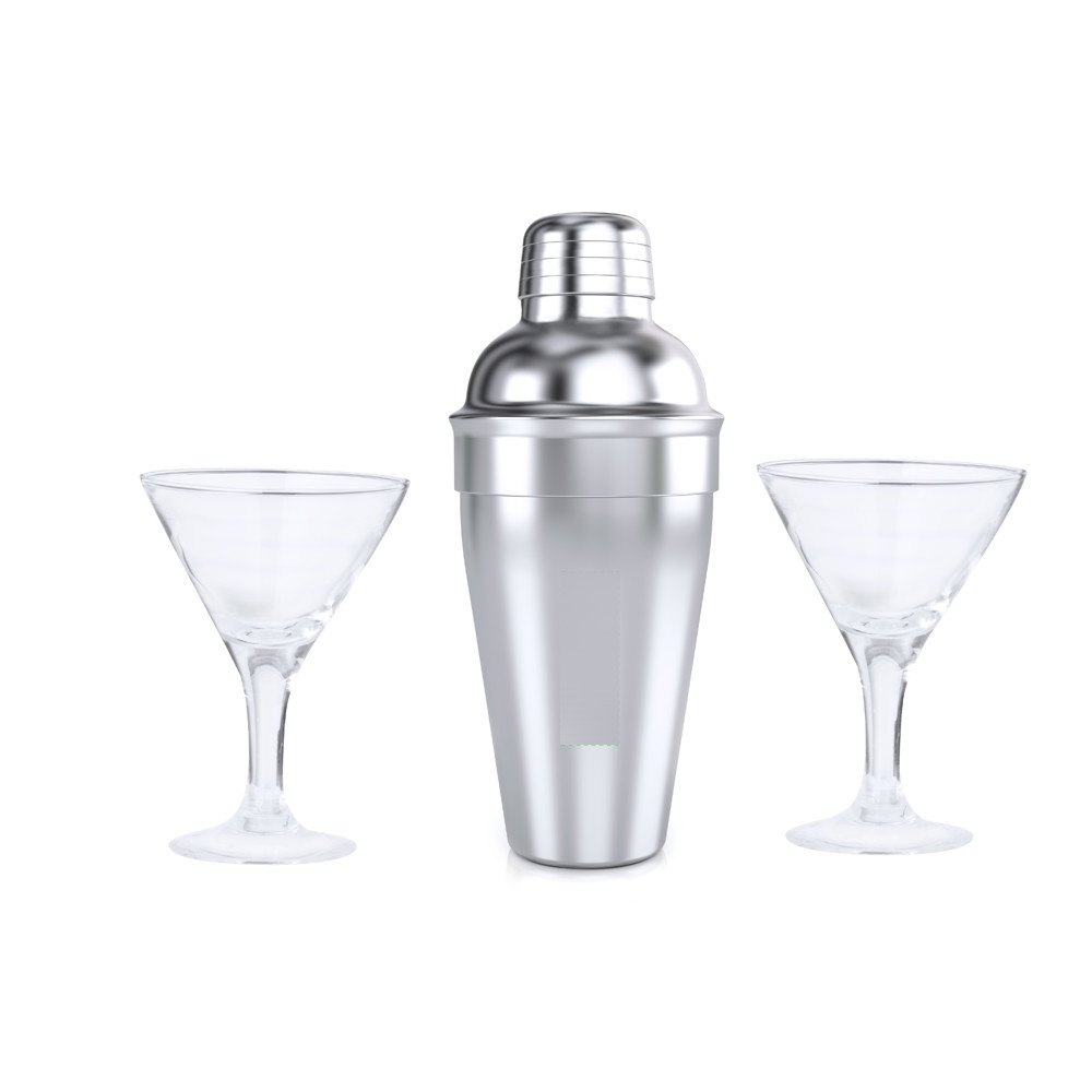Cocktail Set Cefiro — drukvlak midden op de shaker