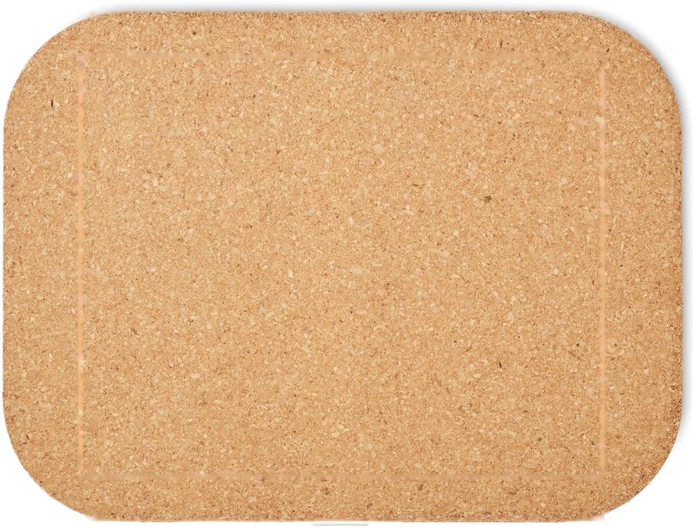 CANOA - Glazen lunchbox kurken deksel — drukvlak deksel midden