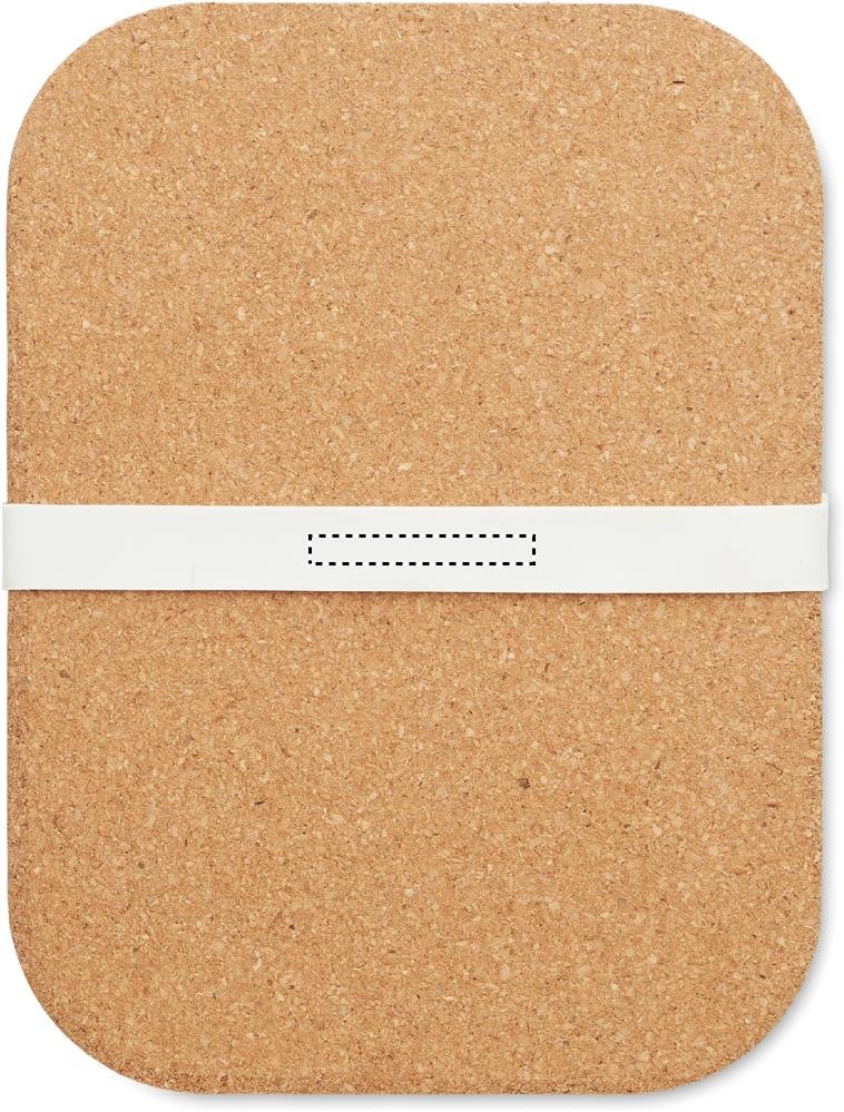 CANOA - Glazen lunchbox kurken deksel — drukvlak ribbon