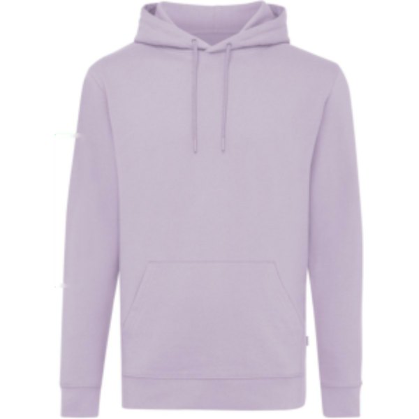 IQONIQ Jasper gerecycled katoen hoodie — drukvlak mouw rechts