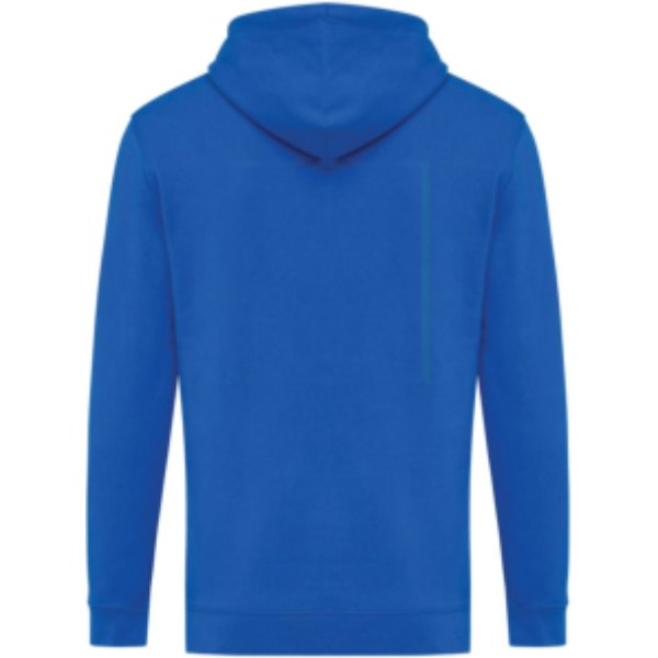 IQONIQ Jasper gerecycled katoen hoodie — drukvlak artikel achterzijde