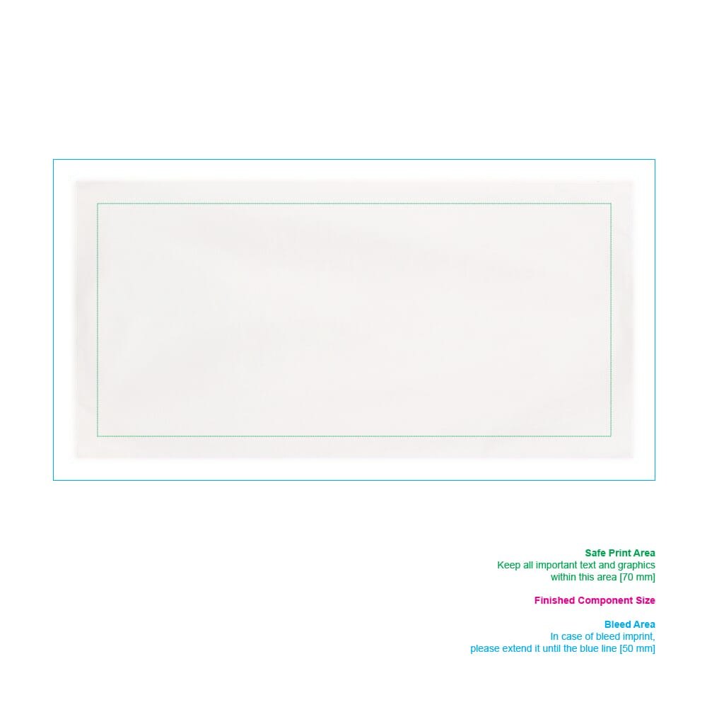Sneldrogende handdoek R-PET 70 x 140 cm sublimatie — drukvlak gehele voorzijde