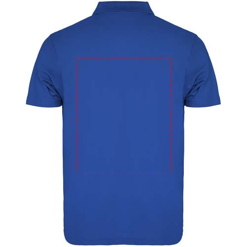 Austral 180 g/m² unisex polo met korte mouwen — drukvlak impact hoog op de achterzijde