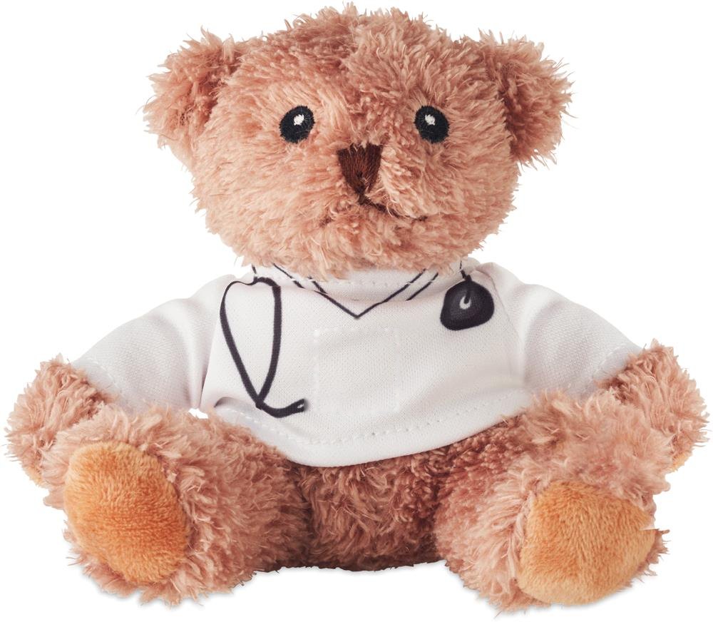 DOC - Pluche teddybeer dokter — drukvlak voorzijde