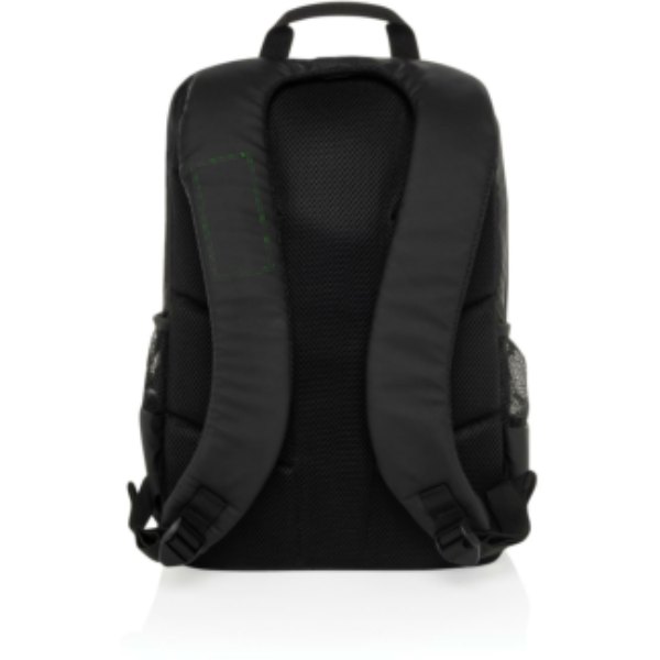 Lima Aware™ RPET waterbestendige 15,6 inch laptop rugzak — drukvlak band rechts