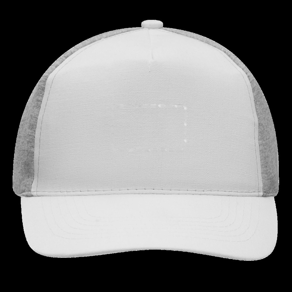 UP TO DATE - 5-panel baseballcap — drukvlak gecentreerd op de voorzijde van de dop