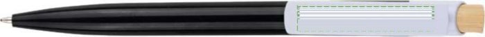 Recycled ABS ballpen Zian — drukvlak op de clip