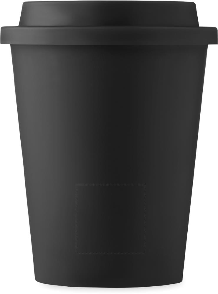 NOLA - Dubbelwandige beker PP 300 ml — drukvlak voorzijde onder