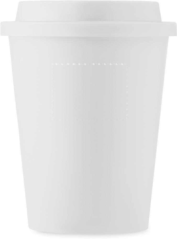 NOLA - Dubbelwandige beker PP 300 ml — drukvlak voorzijde boven