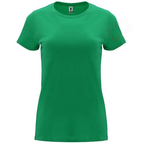 Capri 170 g/m² damesshirt met korte mouwen — drukvlak linker bicep