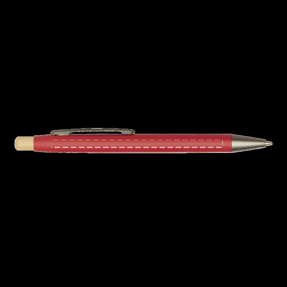 BAMBOO PUSHER - Aluminium balpen — drukvlak op de rechts zijde van de clip