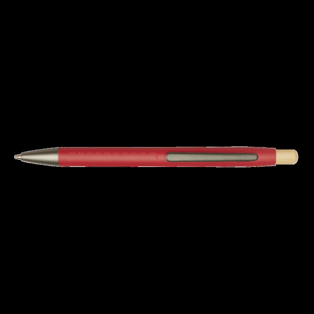 BAMBOO PUSHER - Aluminium balpen — drukvlak onder de clip