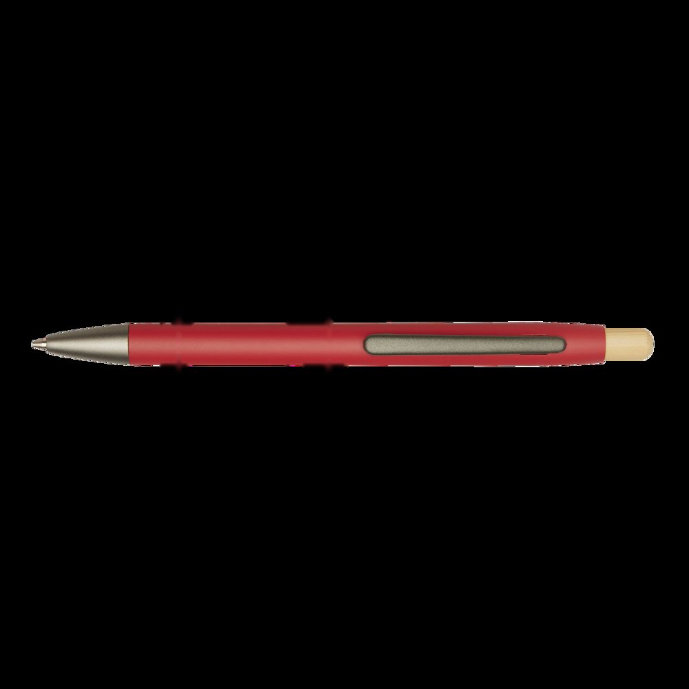 BAMBOO PUSHER - Aluminium balpen — drukvlak opposite de clip
