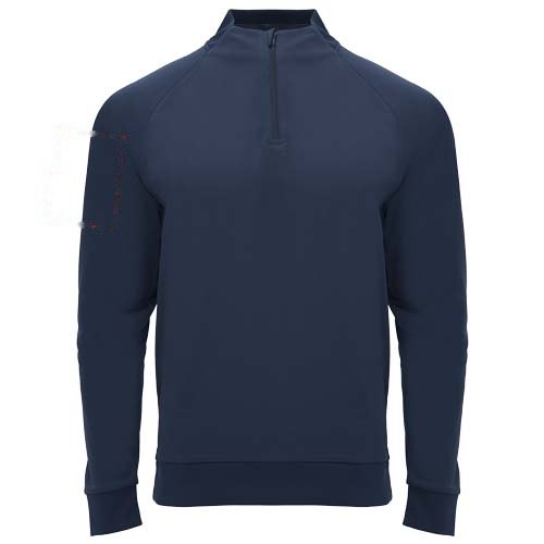 Epiro 200 g/m² unisex sweatshirt met lange mouwen en kwartrits — drukvlak rechter bicep