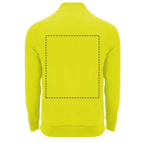 Epiro 200 g/m² unisex sweatshirt met lange mouwen en kwartrits — drukvlak impact hoog op de achterzijde
