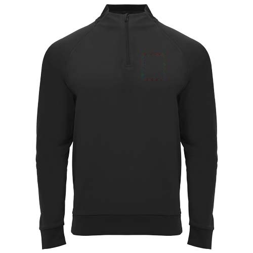 Epiro 200 g/m² unisex sweatshirt met lange mouwen en kwartrits — drukvlak linker borst