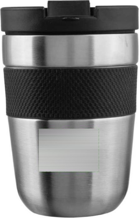 Drinkbeker Keith | Rvs | 300 ml | Siliconen grip — drukvlak achterzijde