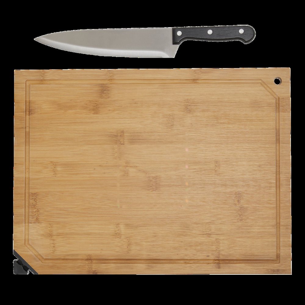 BAMBOO SHARP - Grote snijplank — drukvlak gecentreerd op de snijplank