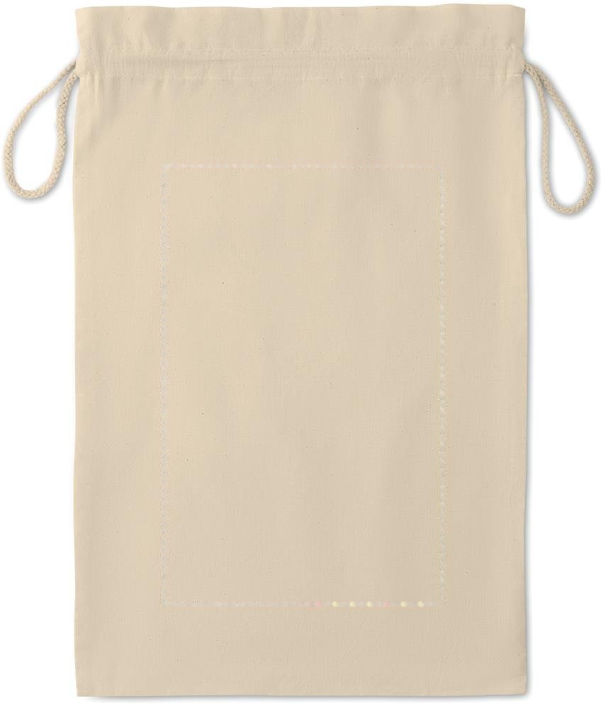 TASKE LARGE - Katoenen geschenkzak large — drukvlak voorzijde