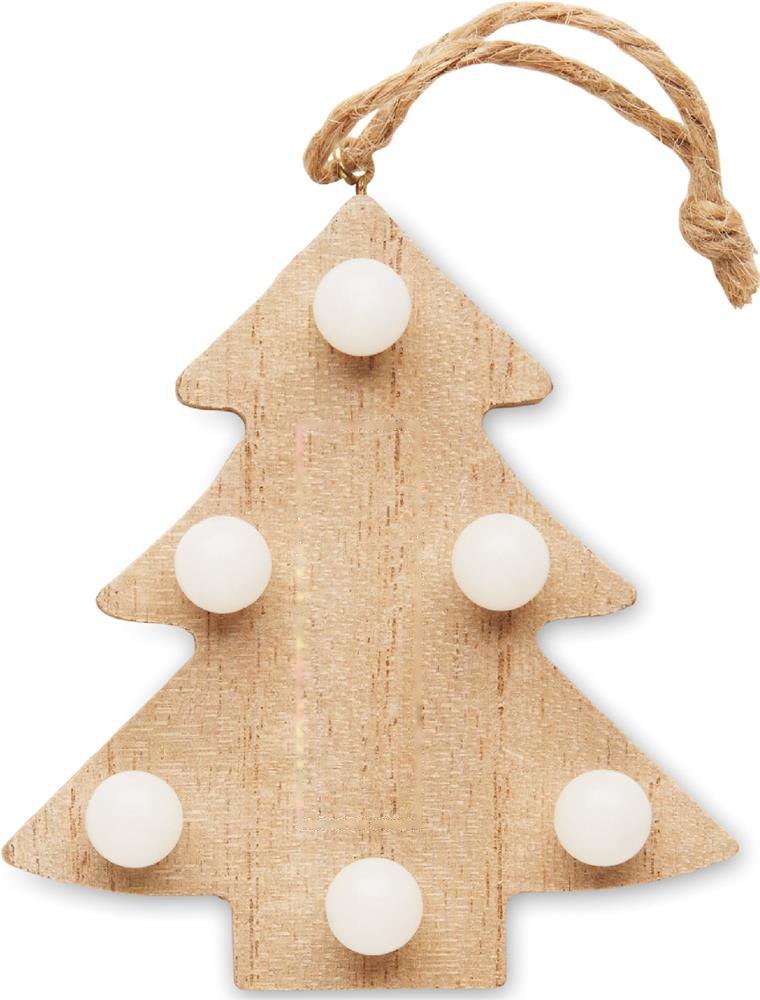 LULIE - Houten boom met lichtjes — drukvlak voorzijde