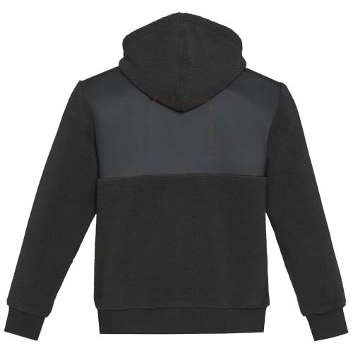 Evans 370 g/m² uniseks gerecyclede sherpa fleece — drukvlak impact hoog op de achterzijde