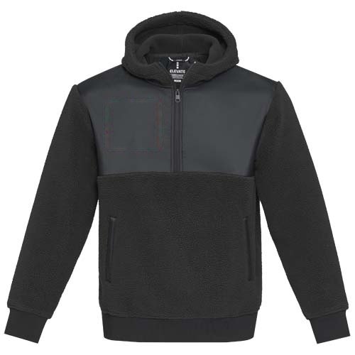 Evans 370 g/m² uniseks gerecyclede sherpa fleece — drukvlak rechter borst
