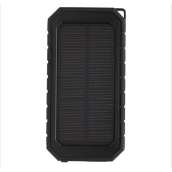 RCS recycled plastic solar powerbank 10W Wireless — drukvlak artikel voorzijde boven